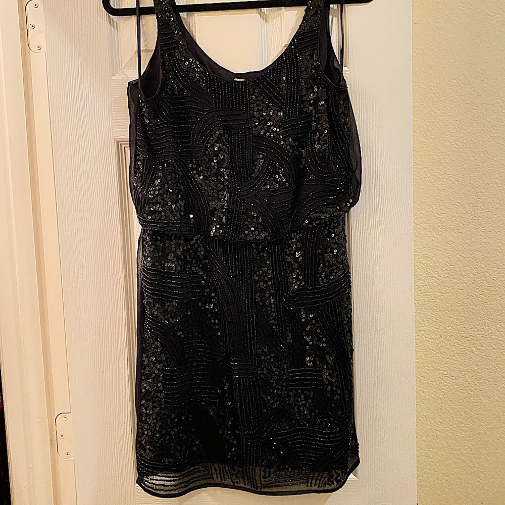Gianni Bini Sequin/Beaded Black Dress